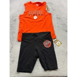 Clemson Tigers Women's Size Medium Rivalry Threads Tank & Biker Shorts Set